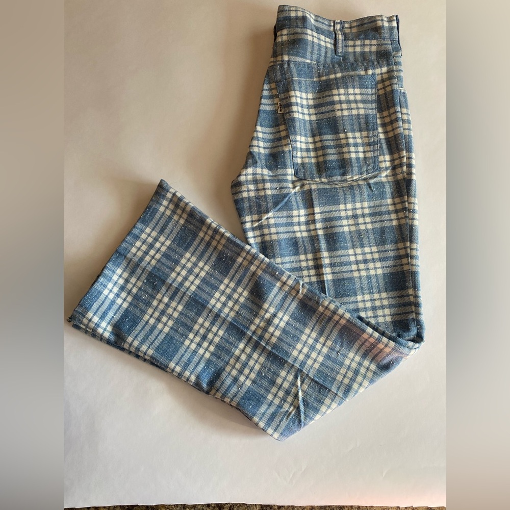 Vintage Levi’s Plaid White and Blue Pants